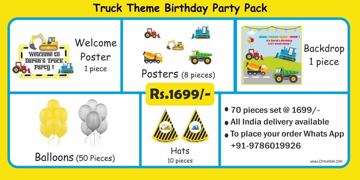 Construction theme birthday party supplies party kits
